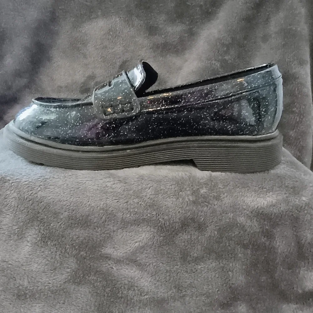 Art Class Celia Glitter Slip-On‎ Loafers Black Onyx - Girls Size 3